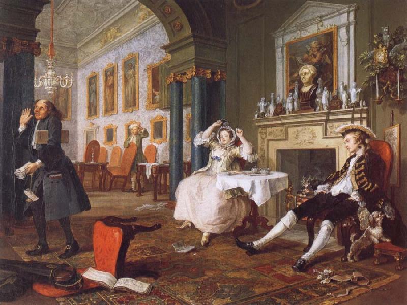 William Hogarth Marriage a la Mode ii The Tete a Tete Norge oil painting art